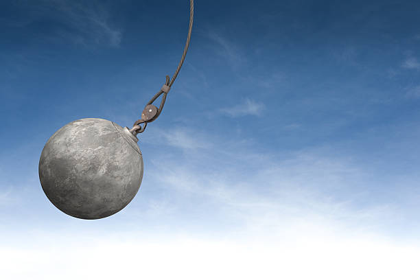 wrecking ball stock photo