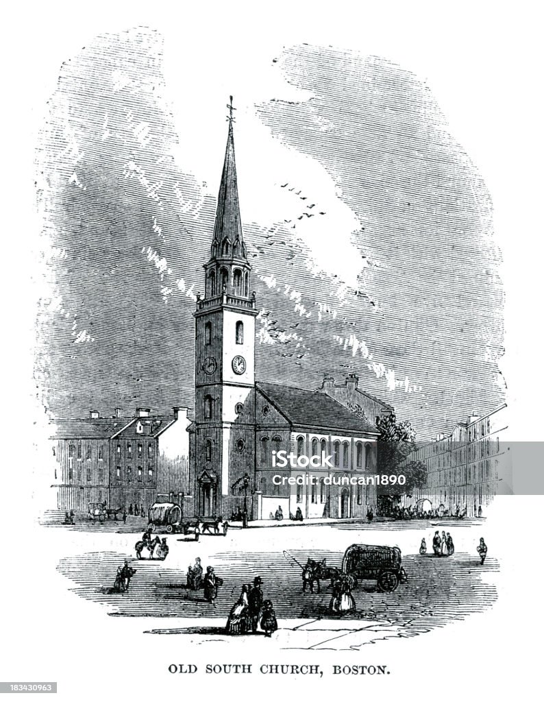 Old South Church, Boston - Illustration de Style colonial libre de droits