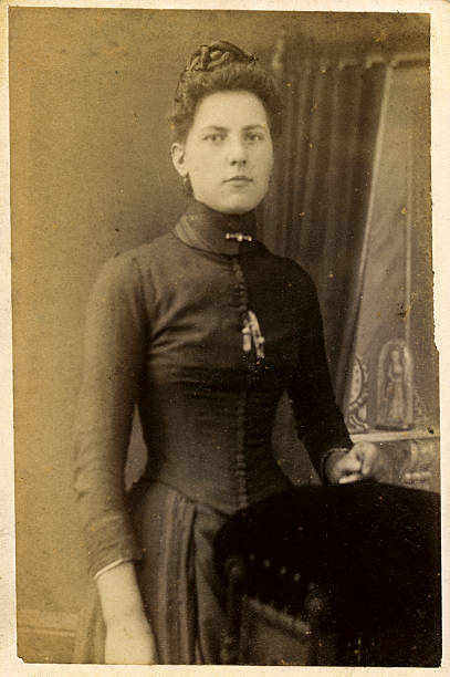 istock Young Victorian Woman Old Photograph 183431493