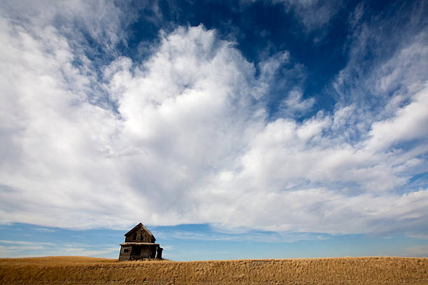 istock Abandoned Farmhouse On Prairie 183431771