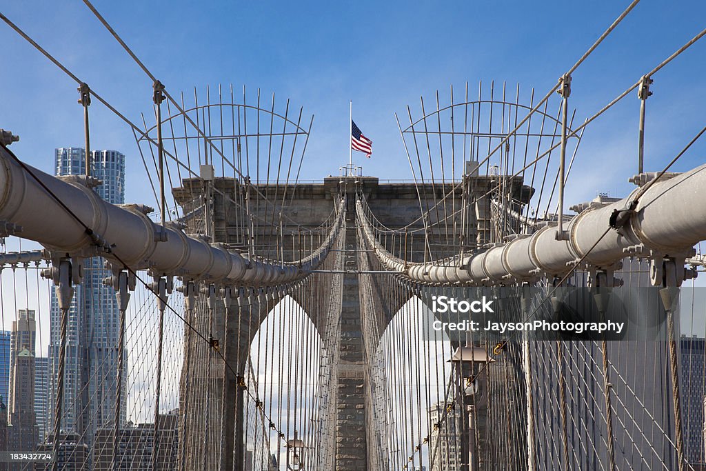 Ponte de Brooklyn em Nova York City - Royalty-free Dia Foto de stock