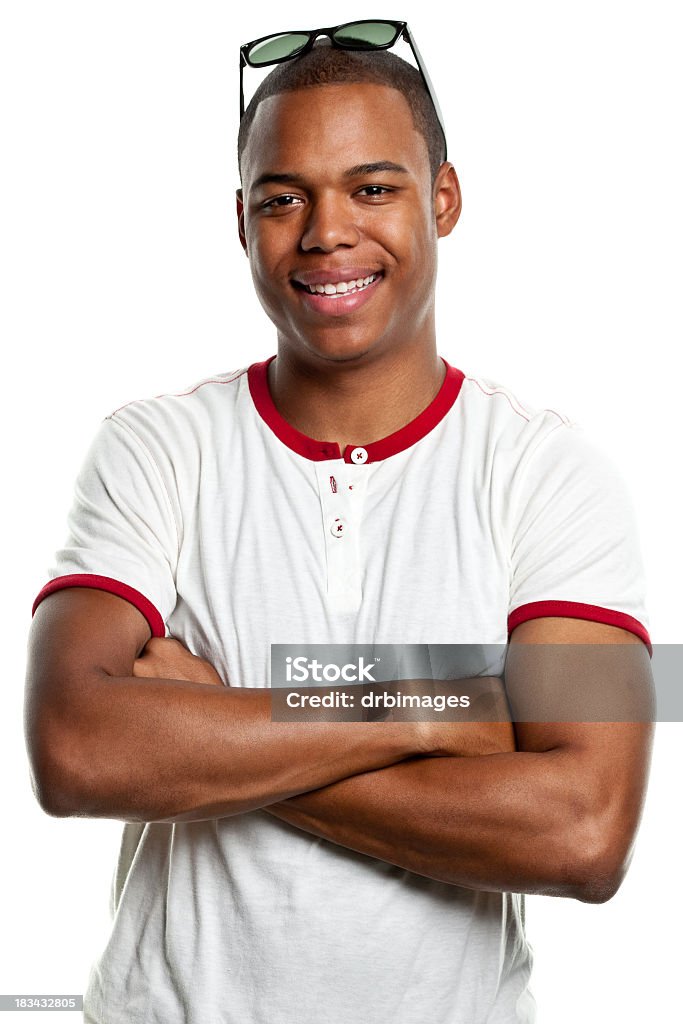 Male Portrait Portrait of a young male on a white background. http://s3.amazonaws.com/drbimages/m/courow.jpg 16-17 Years Stock Photo