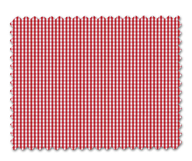 w czerwoną kratę tkanina swatch - striped textile tablecloth pattern zdjęcia i obrazy z banku zdjęć
