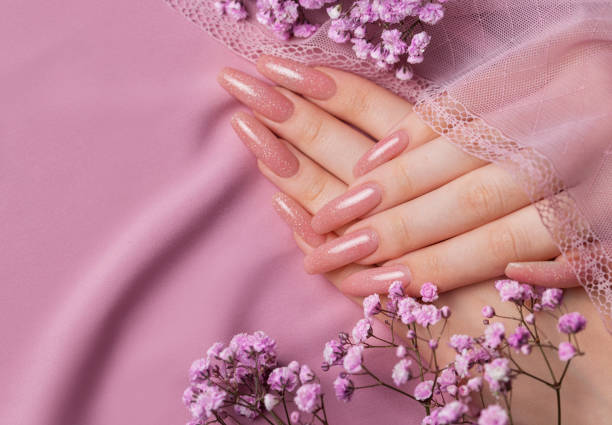 istock Female hands with beautiful manicure 1834335894