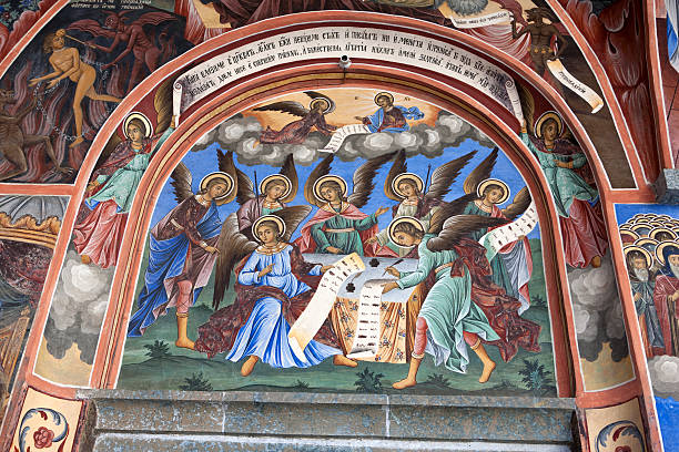 istock Angels Write People Caming In Church 183433802