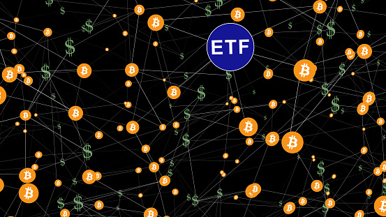 Investment fund new crypto investment opportunity in form of bitcoin etf dollar, combining stability of traditional investment fund with innovation of cryptocurrency