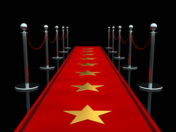 istock Animated red carpet with starts 183434028