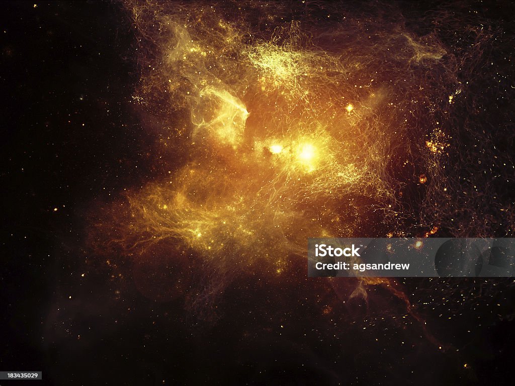 Fractal realidade das nebulosas - Foto de stock de Dourado - Descrição de Cor royalty-free