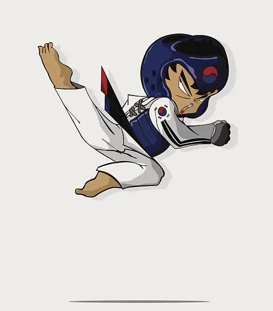 Vector illustration of Tae Kwon Do