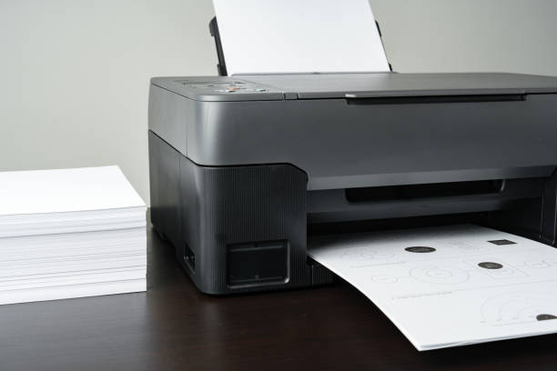 istock Close up printer copier device on table in the office 1834386234