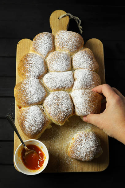 istock Austrian Buchteln filled with apricot jam. 1834405896