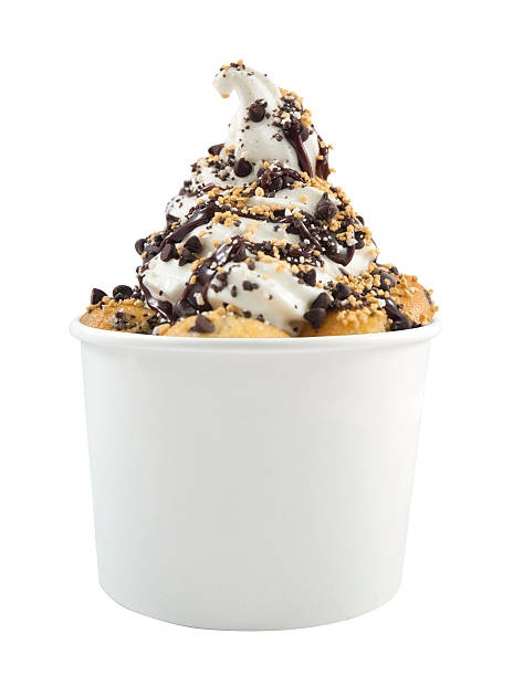istock Vanilla Frozen Yogurt with Chocolate Topping 183441778