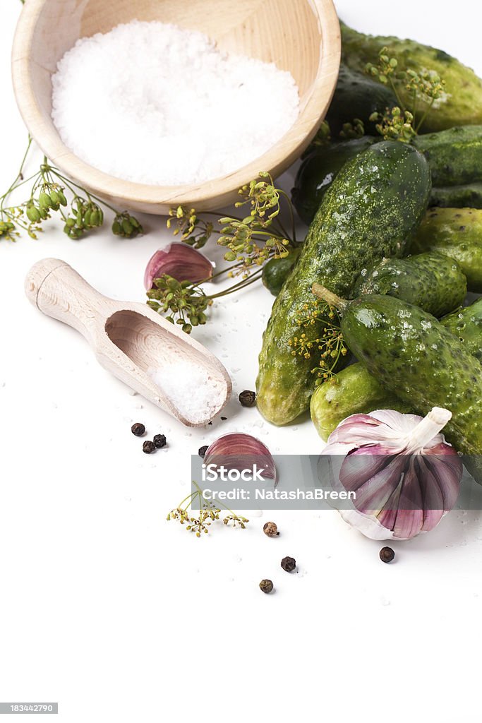 Salmuera pepino - Foto de stock de Ajo libre de derechos