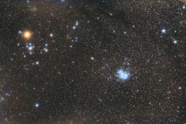 istock Astronomical photography. Constellation Taurus and Pleiades. 1834448934