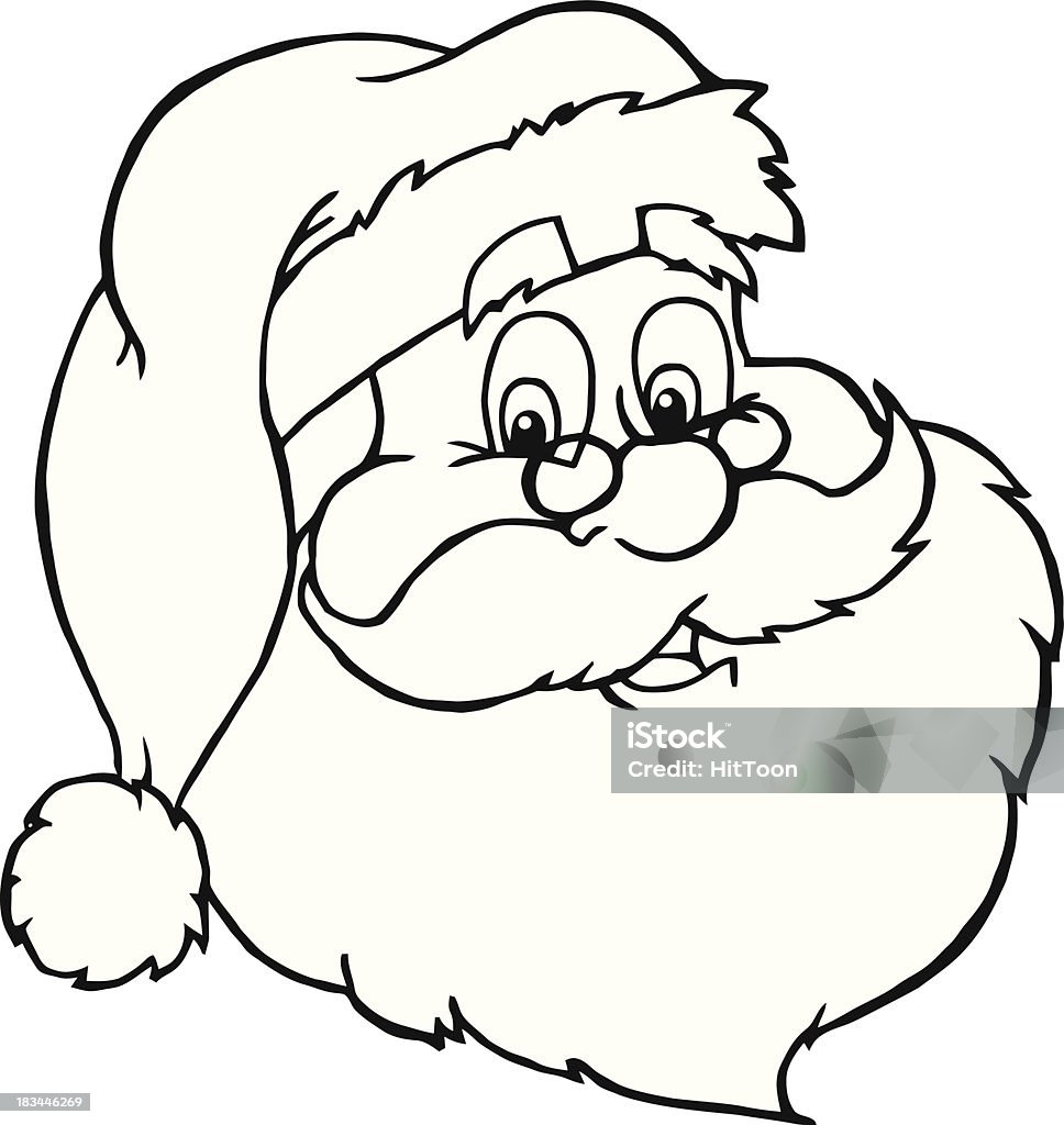 Black and White Santa Claus Head Similar Illustrations: Black And White stock vector