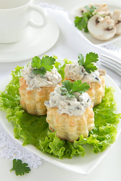 istock vol-au-vent with mushroom and chicken 183449094