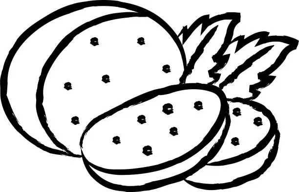 Vector illustration of Nachos hand drawn vector illustration