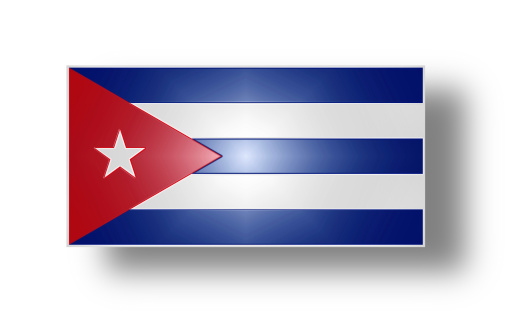 National flag and ensign of the Republic of Cuba (stylized I).