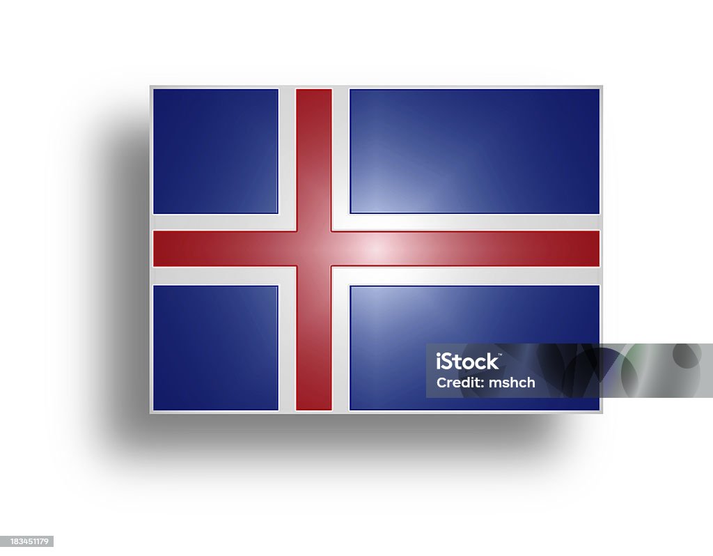 플랙 of 아이슬란드 (stylized I). - 로열티 프리 국가-지리적 지역 스톡 사진