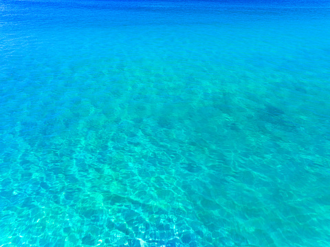 Caribbean beach background with no people and copy space.