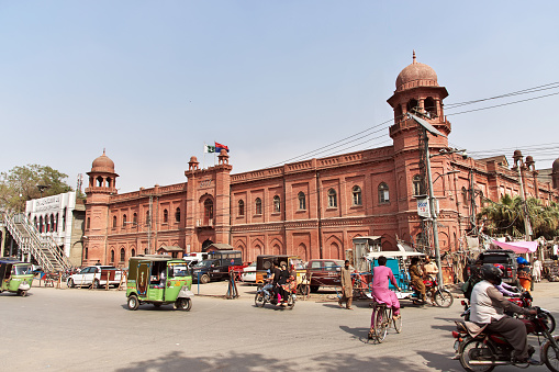 Lahore, Pakistan - 27 Mar 2021: Police building in Lahore, Punjab province, Pakistan