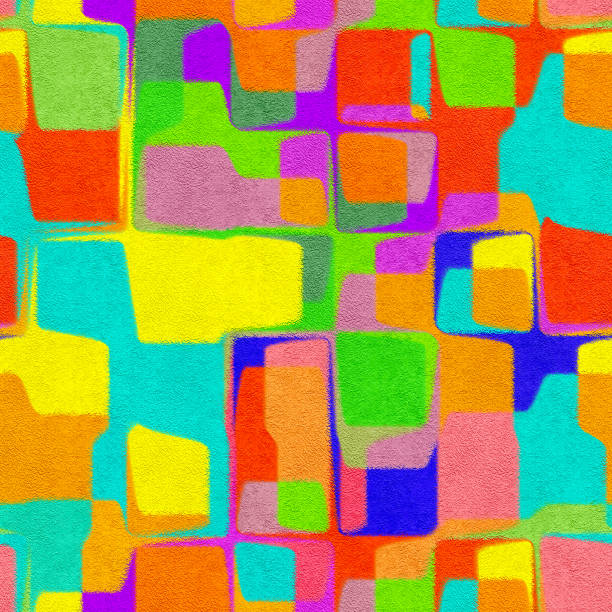 istock Colorful seamless texture, abstract geometric pattern, grunge and concrete texture, 3d illustration 1834544886