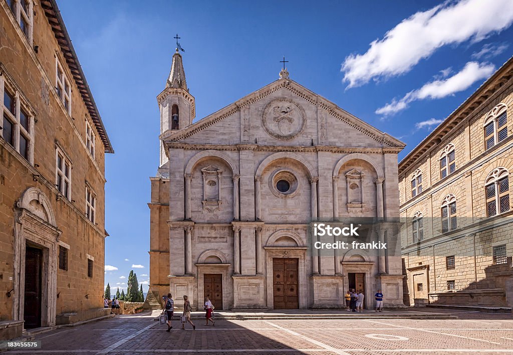 Pienza square of cathedral Tuscany, Italy. Pienza square of the cathedral Tuscany, Italy. Pienza Stock Photo