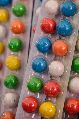 Chewing gum balls from the 80s and 90s
