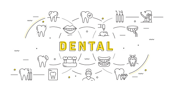 DENTAL Related Banner Design for Web Page, Headline, Brochure, Annual Report and Book Cover