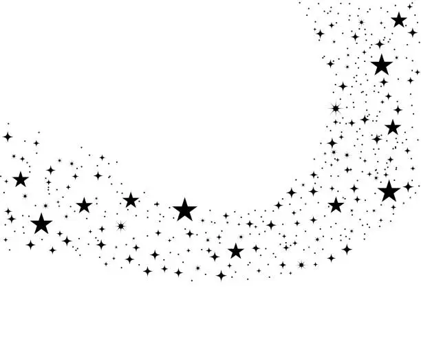 Vector illustration of star wave template