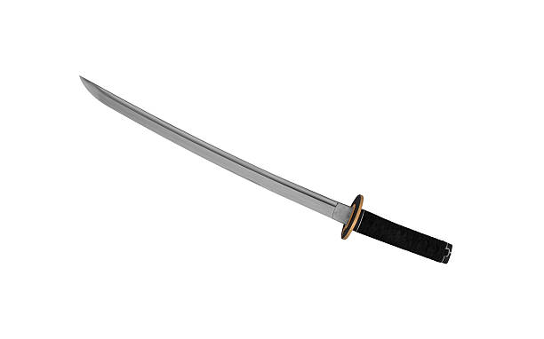 istock Katana - Japanese sword isolated over white background 183461898