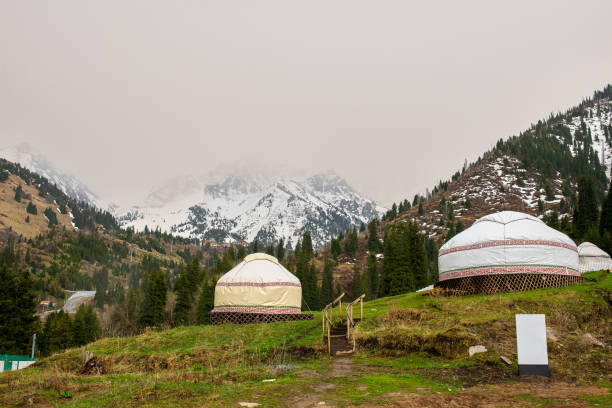 A yurt is a portable circular tent, covered and insulated with hides or felt, and traditionally used as a dwelling by several distinct groups of nomadic peoples in the steppes and mountains of Central Asia.\nA yurt is a portable house, ideally suited to a nomadic lifestyle.