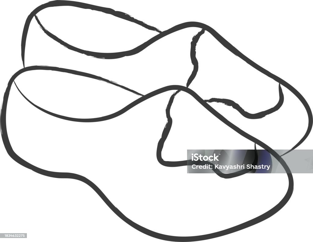 Clogs Vector Clogs Hand Drawn Vector Illustration Stock Illustration - Download ...