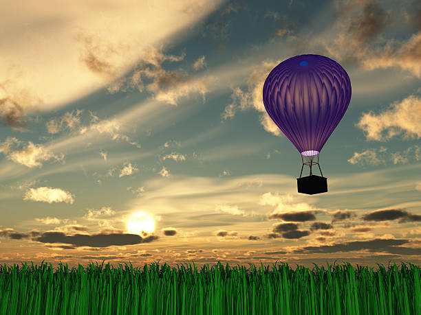 istock Hot Air Balloon Sunset or sunrise 183463362