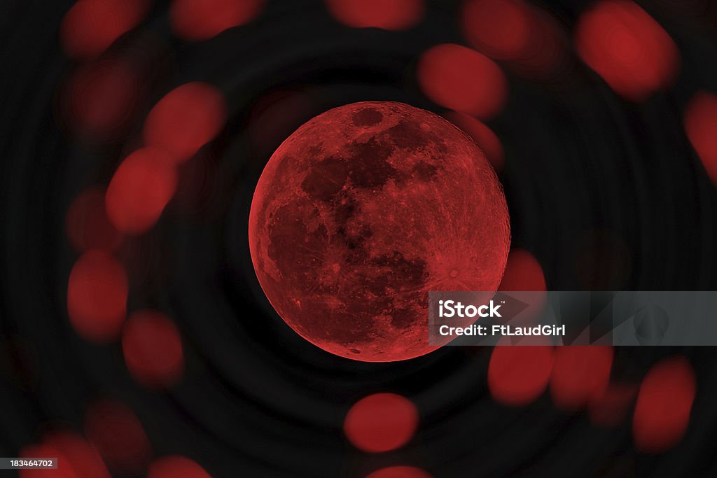 Halloween luna rossa o sangue - Foto stock royalty-free di Luna