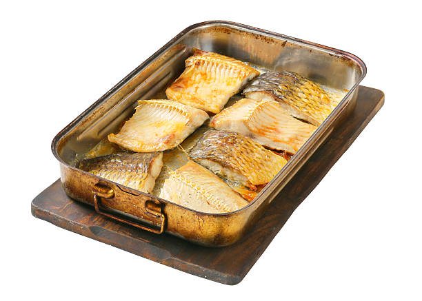 istock Oven baked carp fillets 183465885