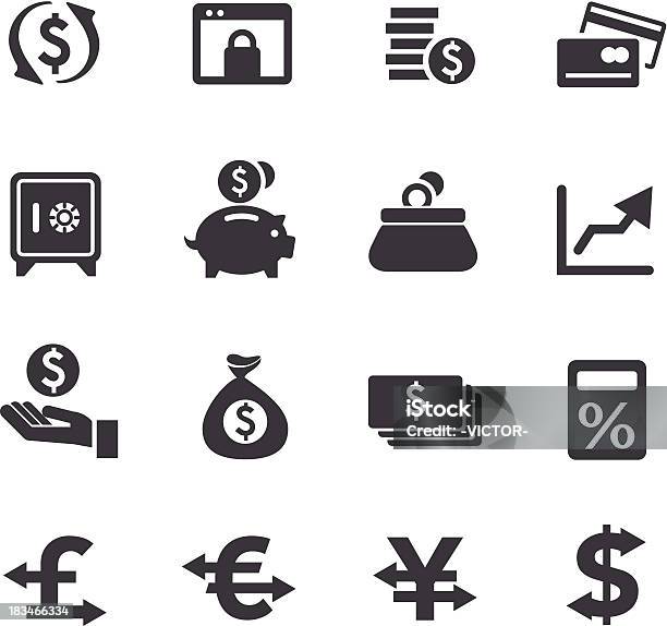 Currency Icons Acme Series Stock Illustration - Download Image Now - European Union Currency, Change Purse, Euro Symbol