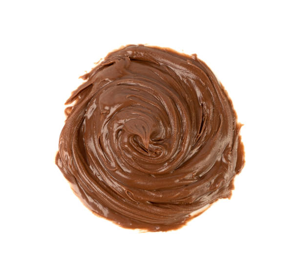 istock Chocolate Smear Isolated, Melted Chocolate Texture on White Background, Chocolate Sauce Pattern 1834664977