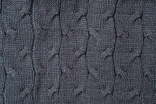 Knitted background. Texture of knitted cotton fabric close up.