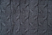 Gray knitted pattern, close-up