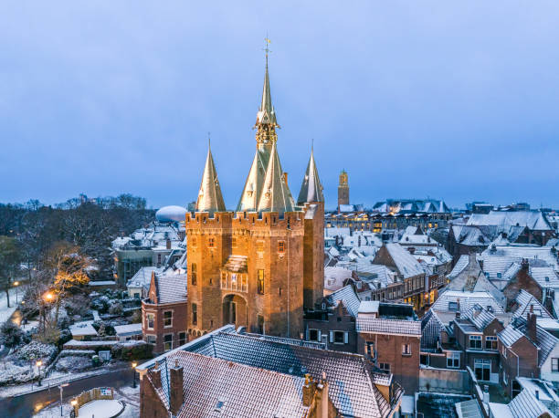 istock Zwolle Sassenpoort old gate during a cold winter morning 1834677530