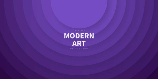 istock Abstract design with circles and Purple gradients - Trendy background 1834695734