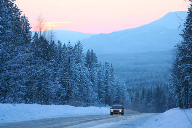 istock Winter road in the Russian North 1834704972