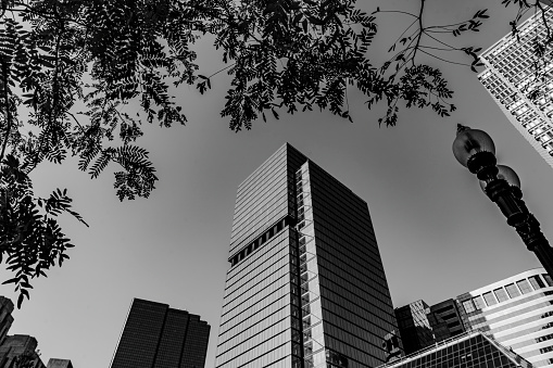 View of are modern buildings exterior at Hong Kong