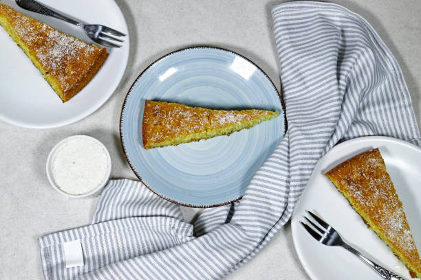 istock Middle eastern semolina cake basbousa , namoora, hareesa with coconut 1834729659