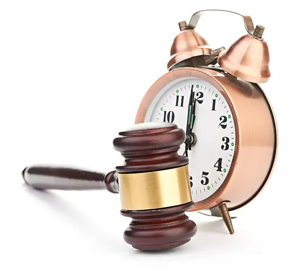 Photo of Gavel and old clock