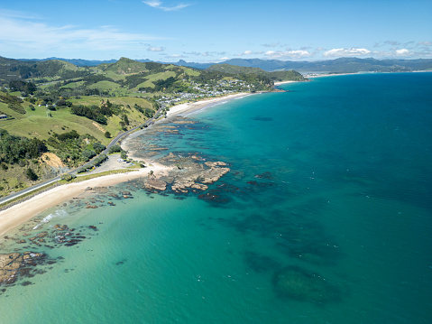 New Zealand coastline aerial view