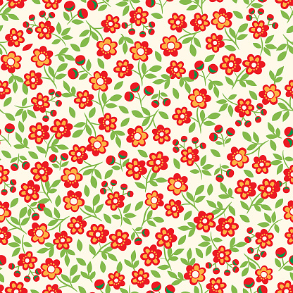 Vector floral seamless pattern .