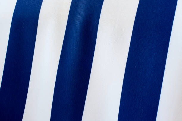 Blue And White Striped Fabric Background