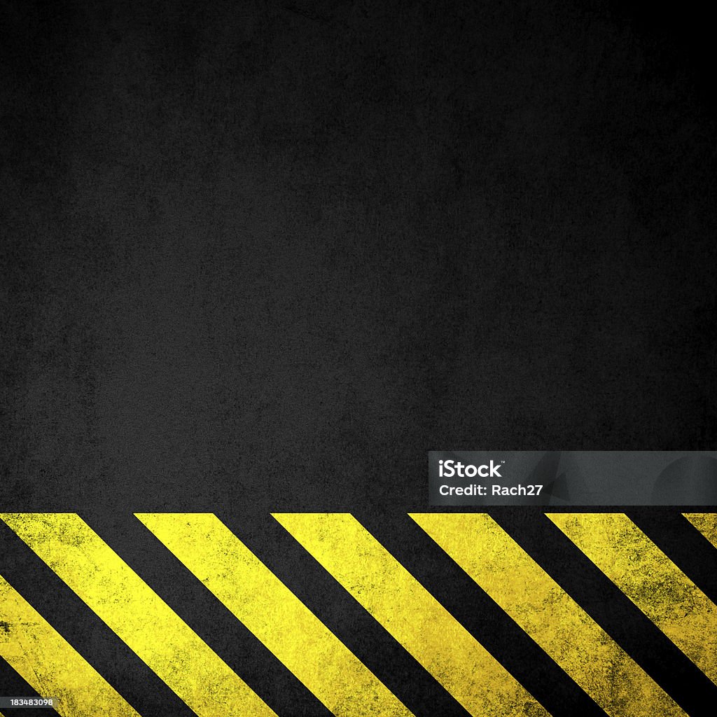 Grungy Hazard Background A grungy background with hazard warning stripes. Abstract Stock Photo